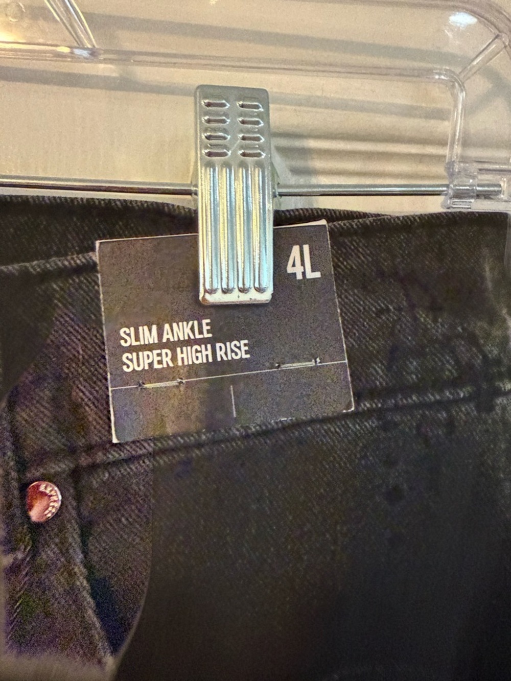 Express Black High-Rise Straight Jeans - Picture 4 of 7